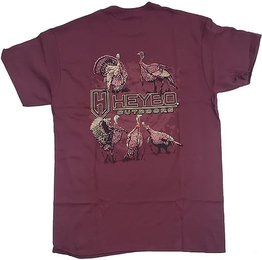 Heybo Turkey Hunting SS T-Shirt, Turkey Hunt T-Shirt - Maroon