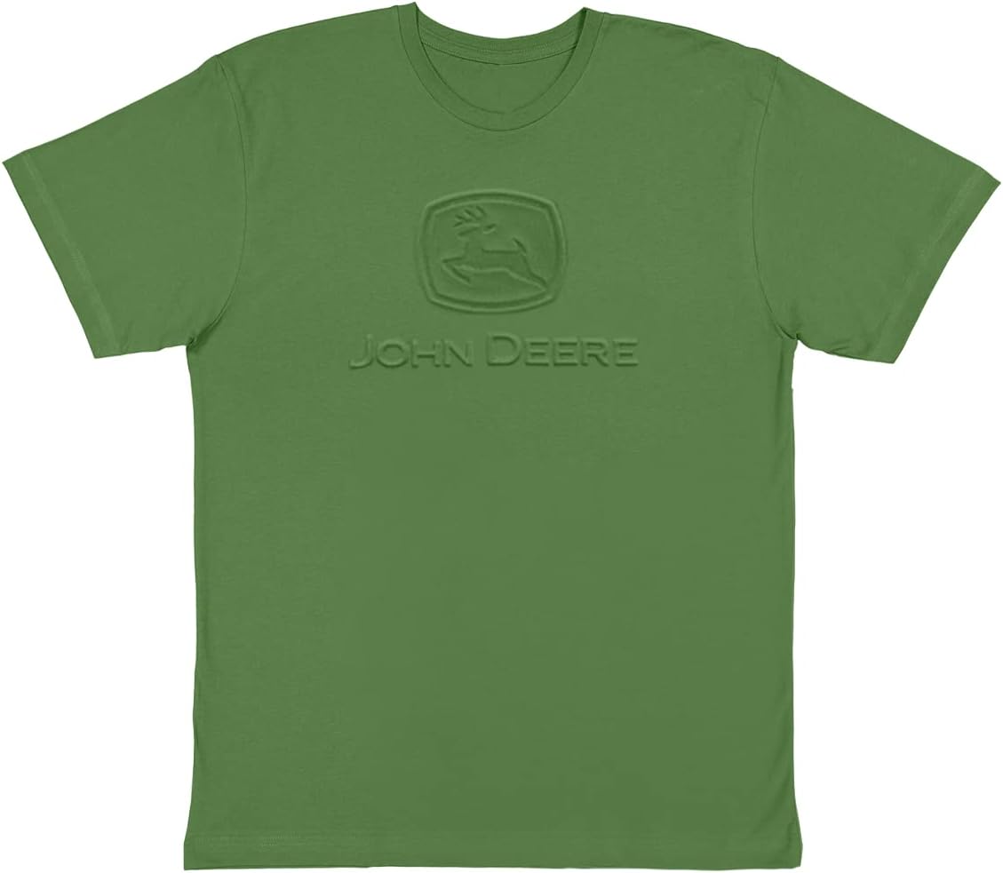 John Deere Mens Embossed Current Short Sleeve Graphic Tee - Green - Green