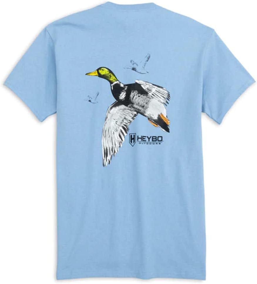 Heybo Duck Hunting SS T-Shirt, Duck Hunt T-Shirt - Aqua Blue