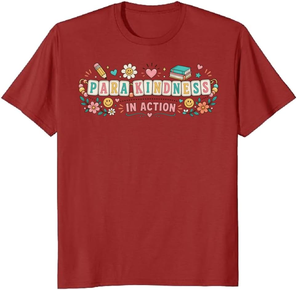 School Paraprofessional T-Shirt Appreciation Ribbon Badge Tee - S4