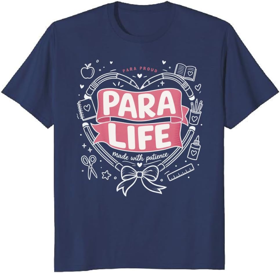 Morning Duty Para T-Shirt Staff Appreciation Doodle Badge Tee - S4