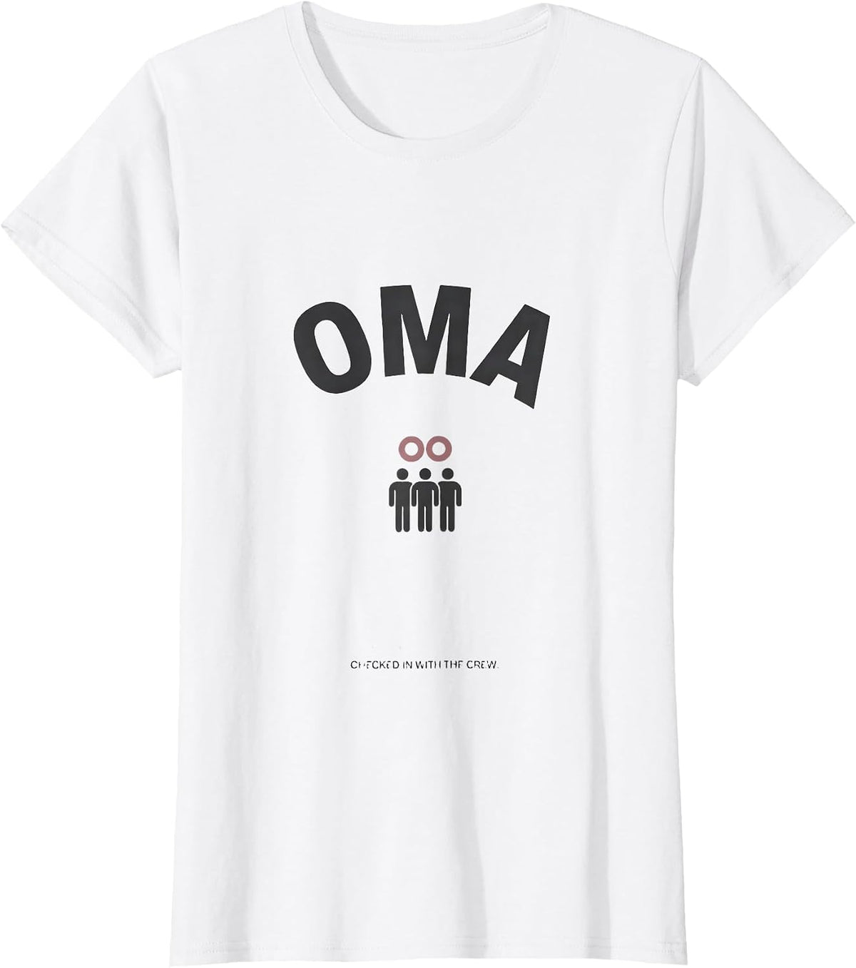 Oma Checked In With The Crew Family Vacation Matching Bow T-Shirt - White