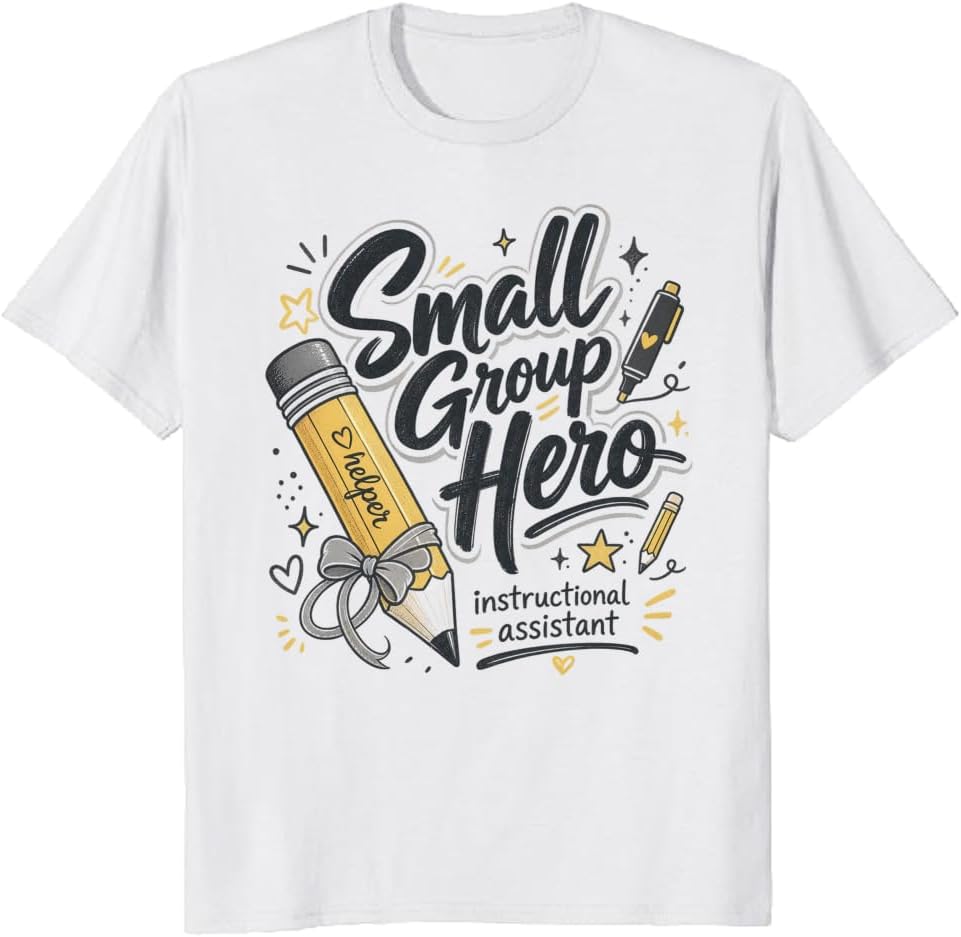 School Paraprofessional T-Shirt Appreciation Ribbon Badge Tee - S3
