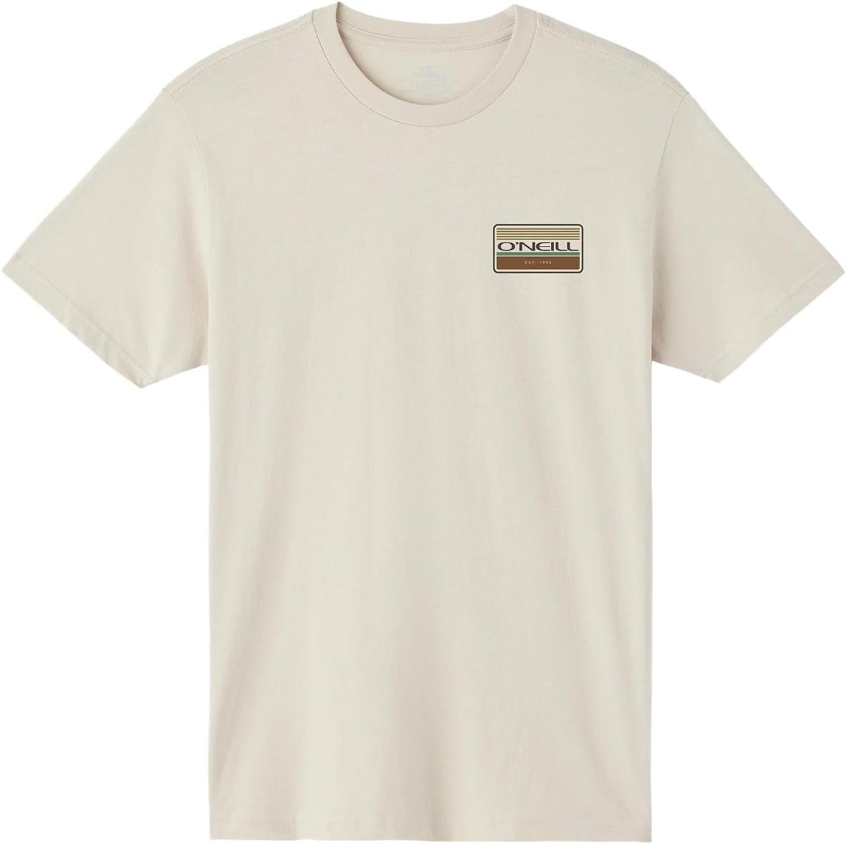 Lt Khaki Standard Fit Crew Neck Solid Tee by O'Neill Clothing - Lt Khaki