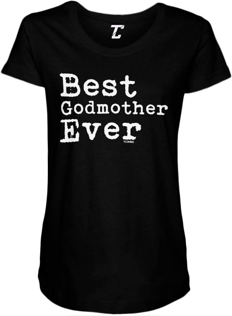 Best Godmother Ever - Mother's Day Side Ruched Maternity T-Shirt - Black