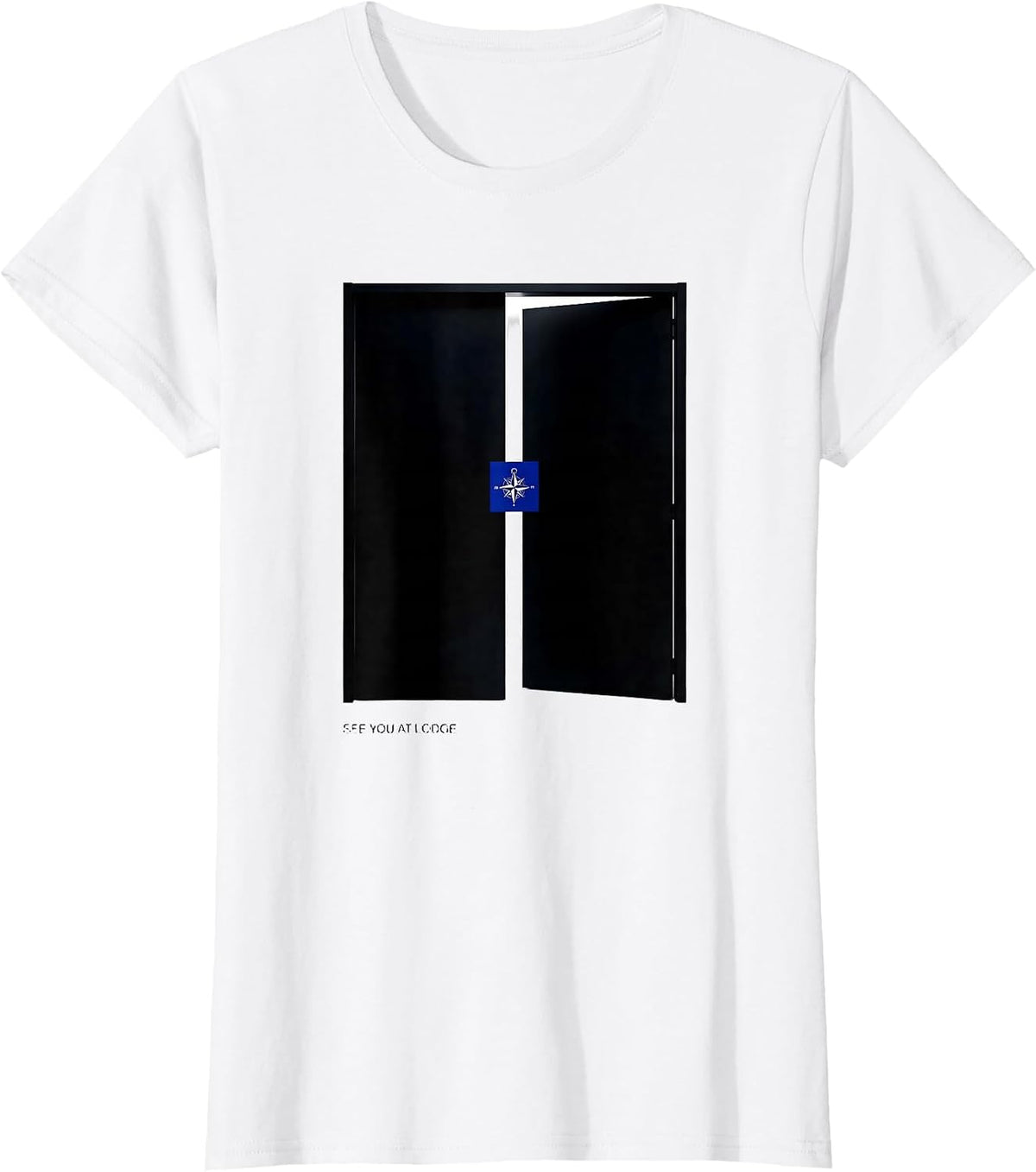 Women's See You At Lodge Masonic Square & Compass Freemason T-Shirt - White