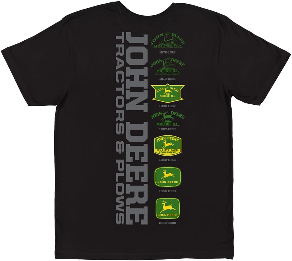 John Deere Men's Jd Vintage Logo Tee - Black