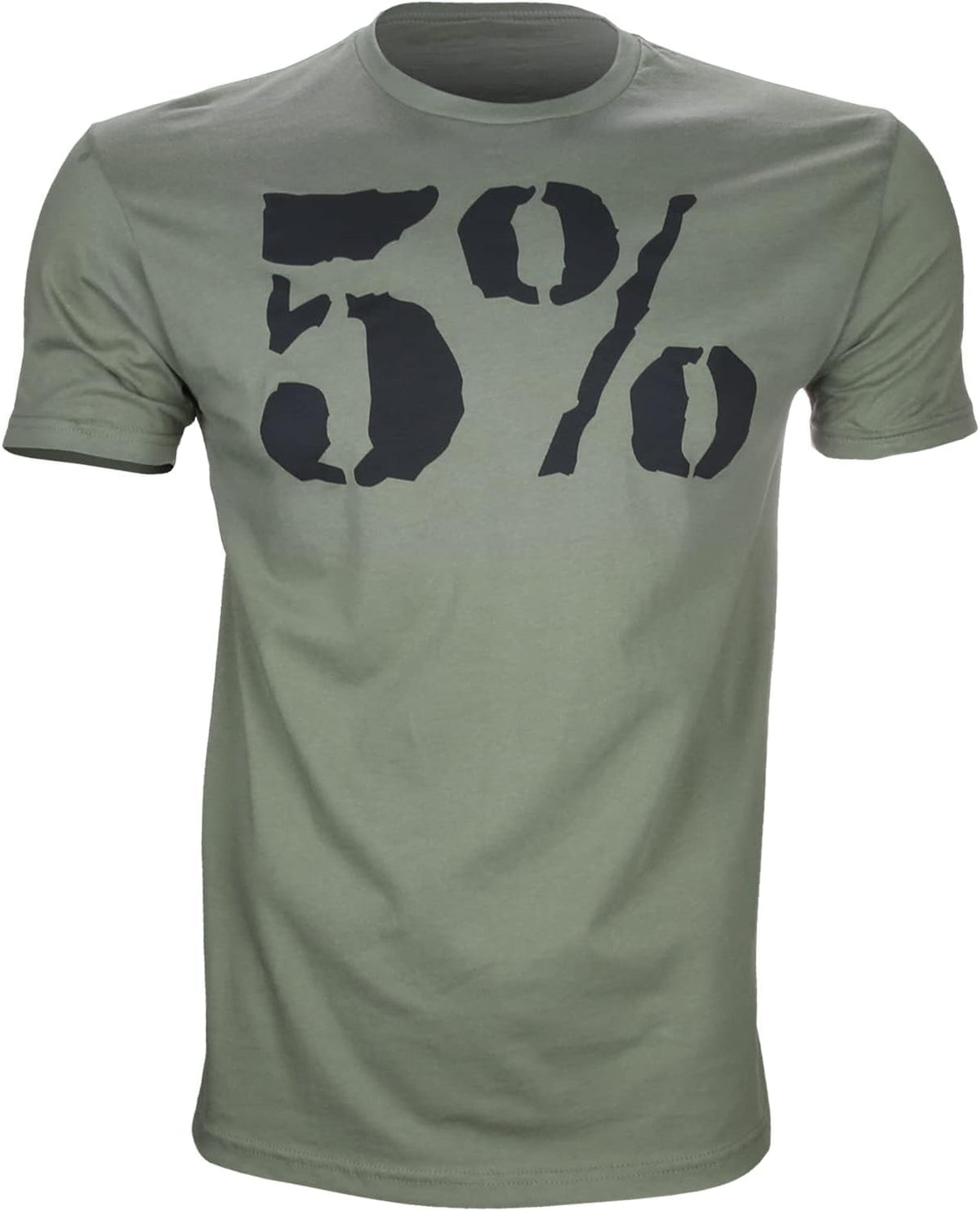 5% Nutrition Rich Piana Weightlifting Workout T-Shirt Gym Tee Muscle Shirt Cotton - Green Military Flag