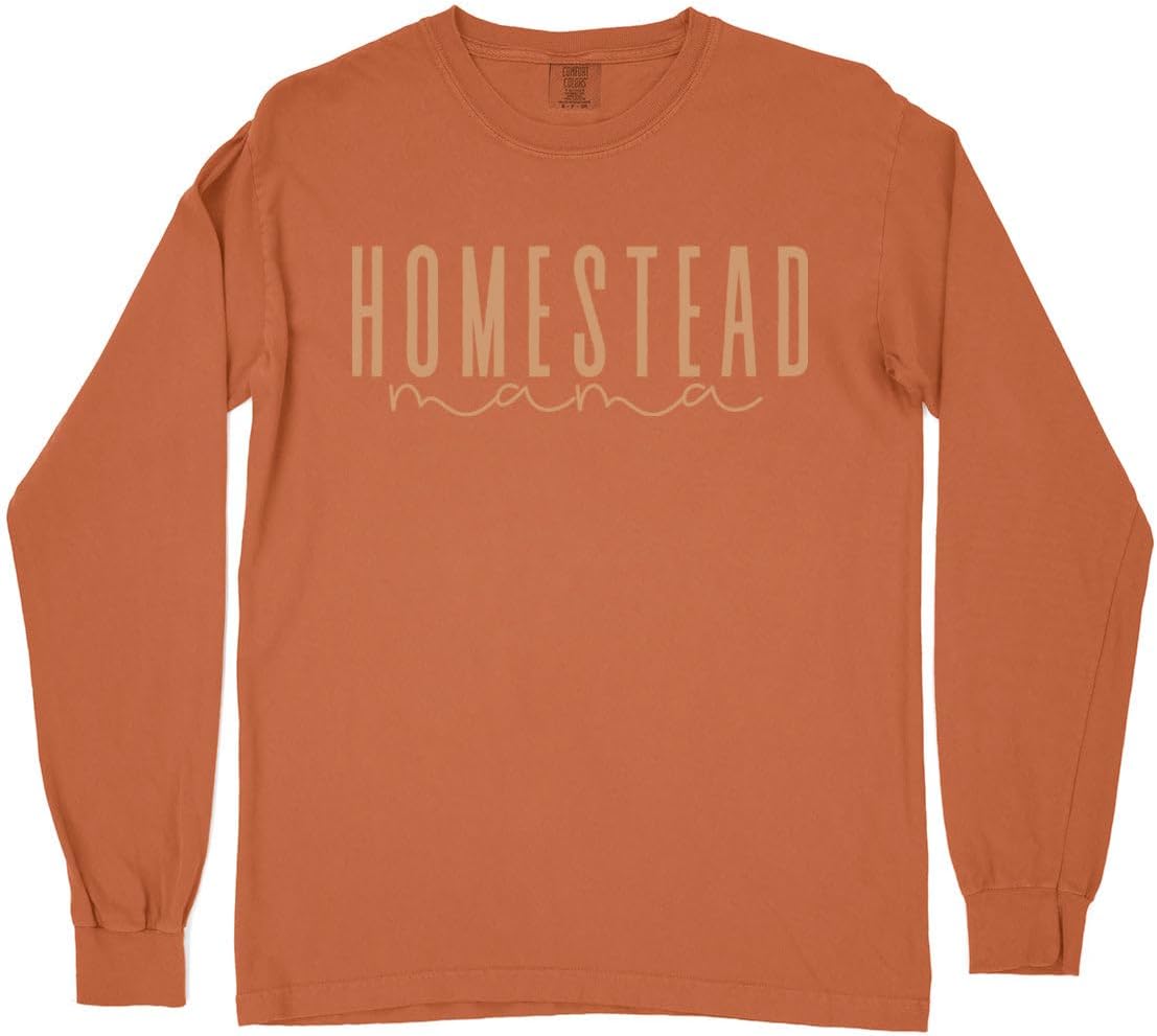 Homestead Mama Comfort Colors Long Sleeve Tee Unisex - Yam