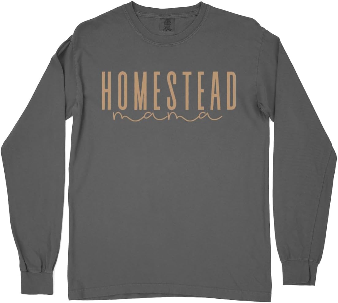 Homestead Mama Comfort Colors Long Sleeve Tee Unisex - Pepper