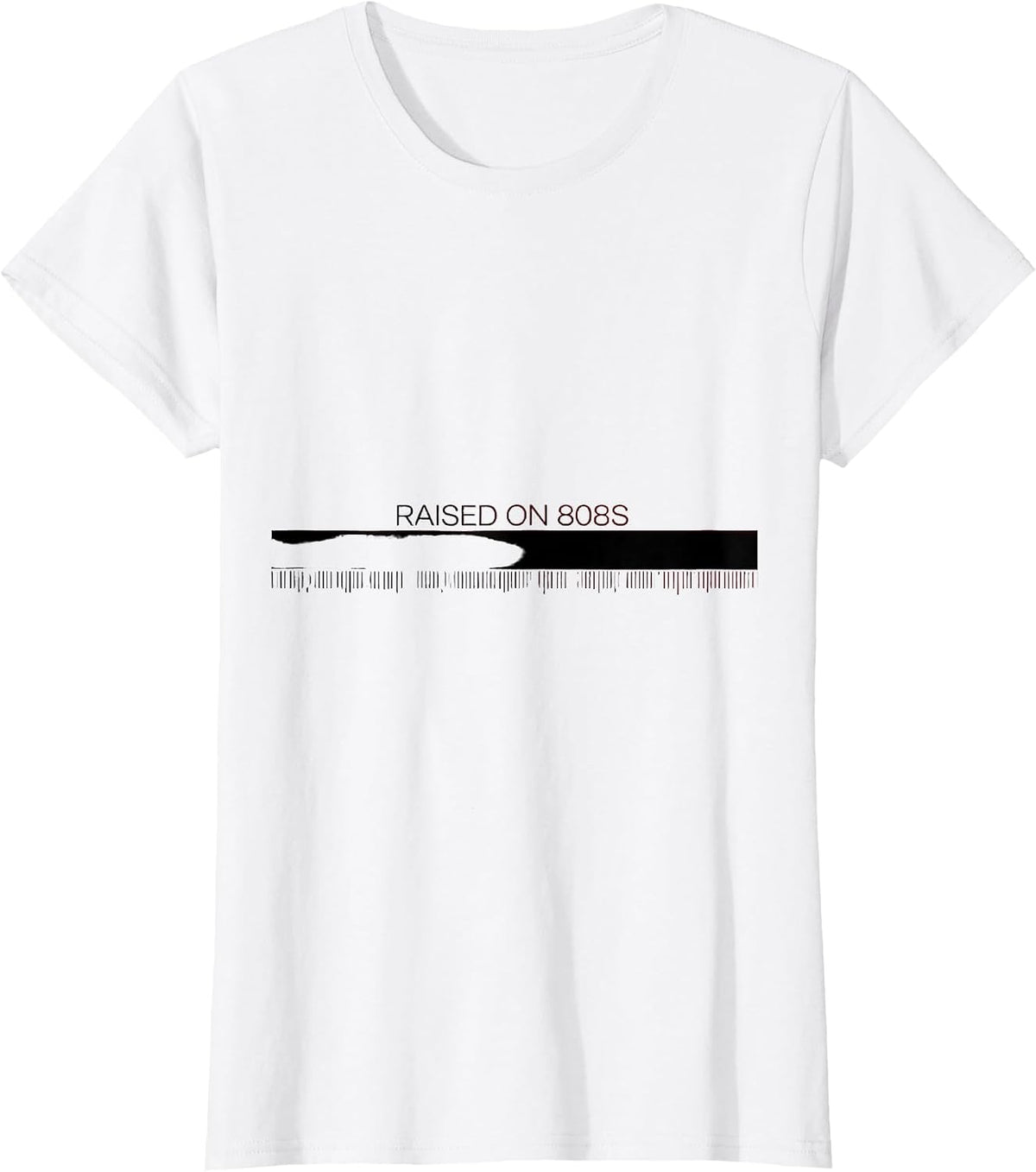 Women's Raised On 808s Minimalist Trap Music Hip Hop Gift T-Shirt - White