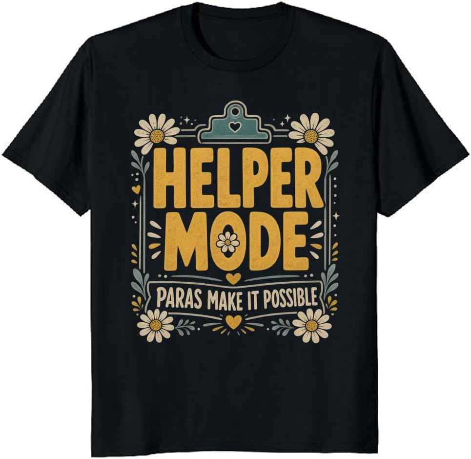 School Paraprofessional T-Shirt Staff Humor Vintage Script Tee - S10