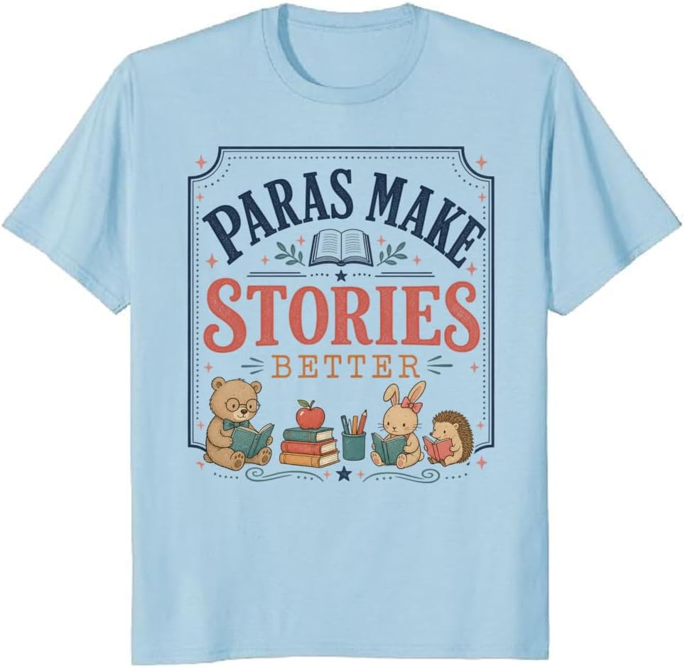 School Paraprofessional T-Shirt Staff Humor Vintage Script Tee - S5
