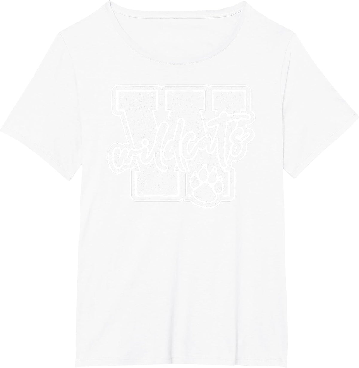 Go Cheer Wildcats High School Spirit Fan Team Back to School T-Shirt - White