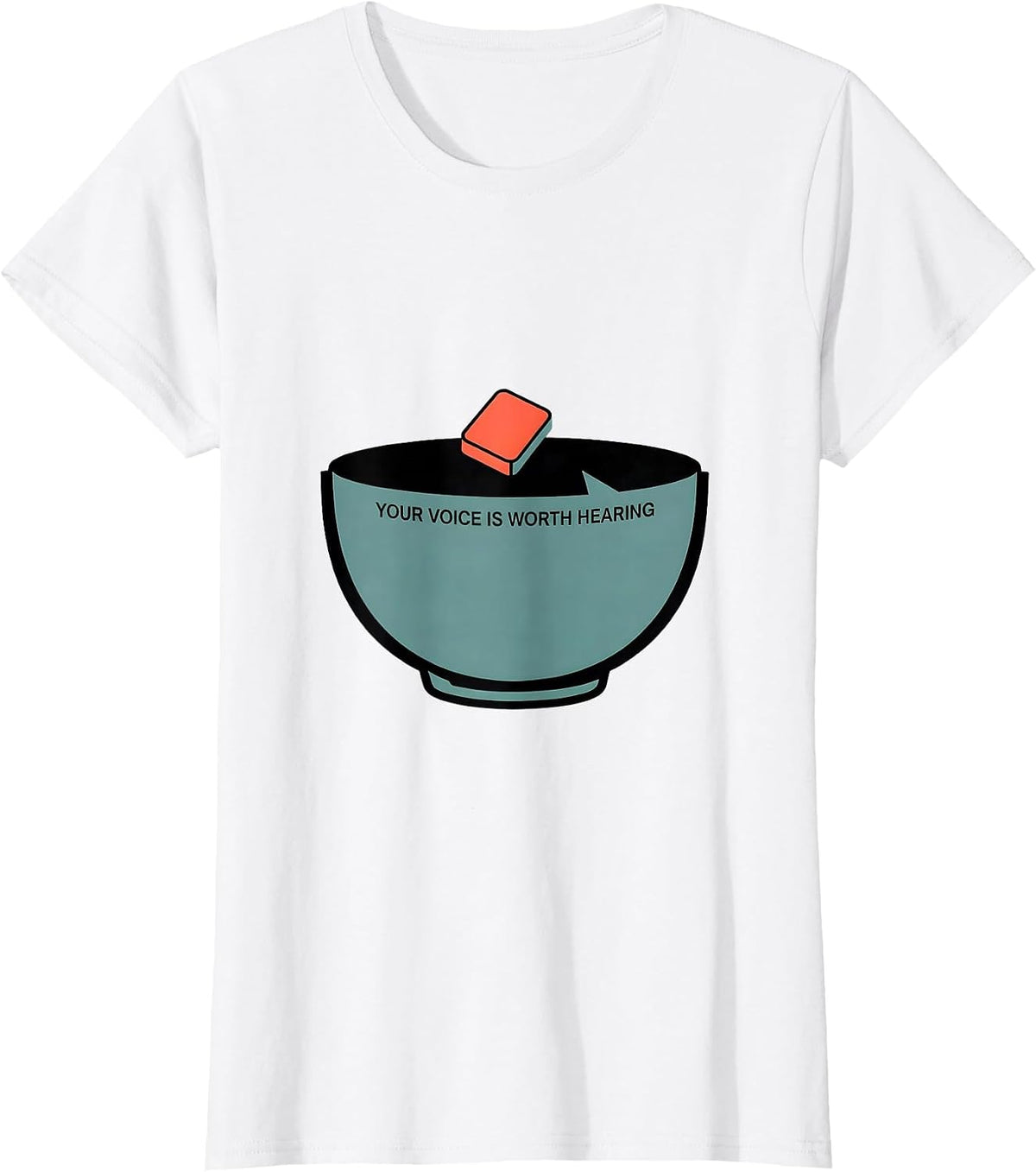 Your Voice Is Worth Hearing Editorial Conceptual SLP Speech T-Shirt - White