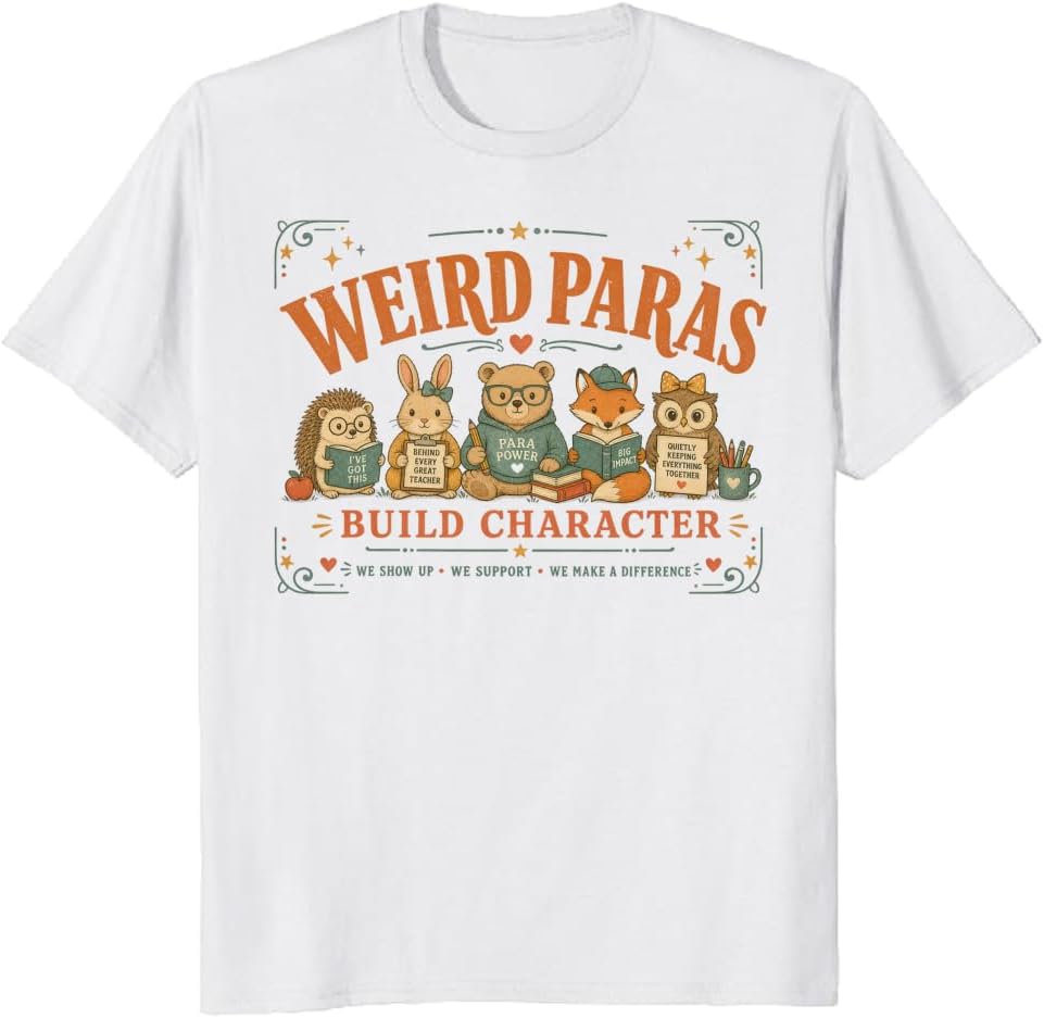 School Paraprofessional T-Shirt Staff Humor Vintage Script Tee - S6
