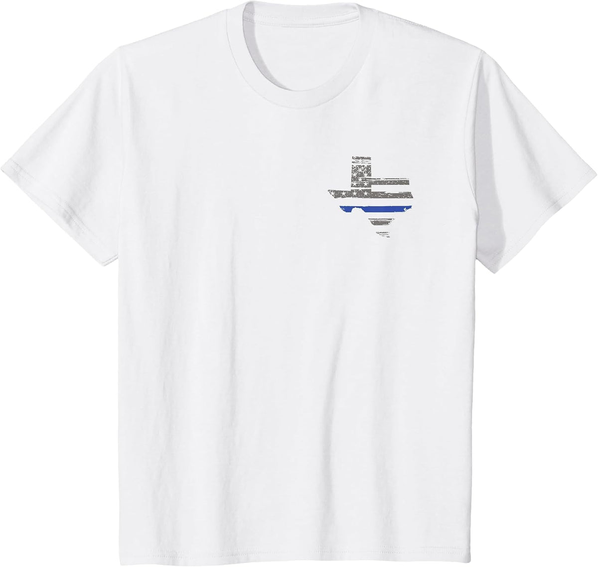 Texas Police, Law Enforcement Thin Blue Line Shirt T-Shirt - White