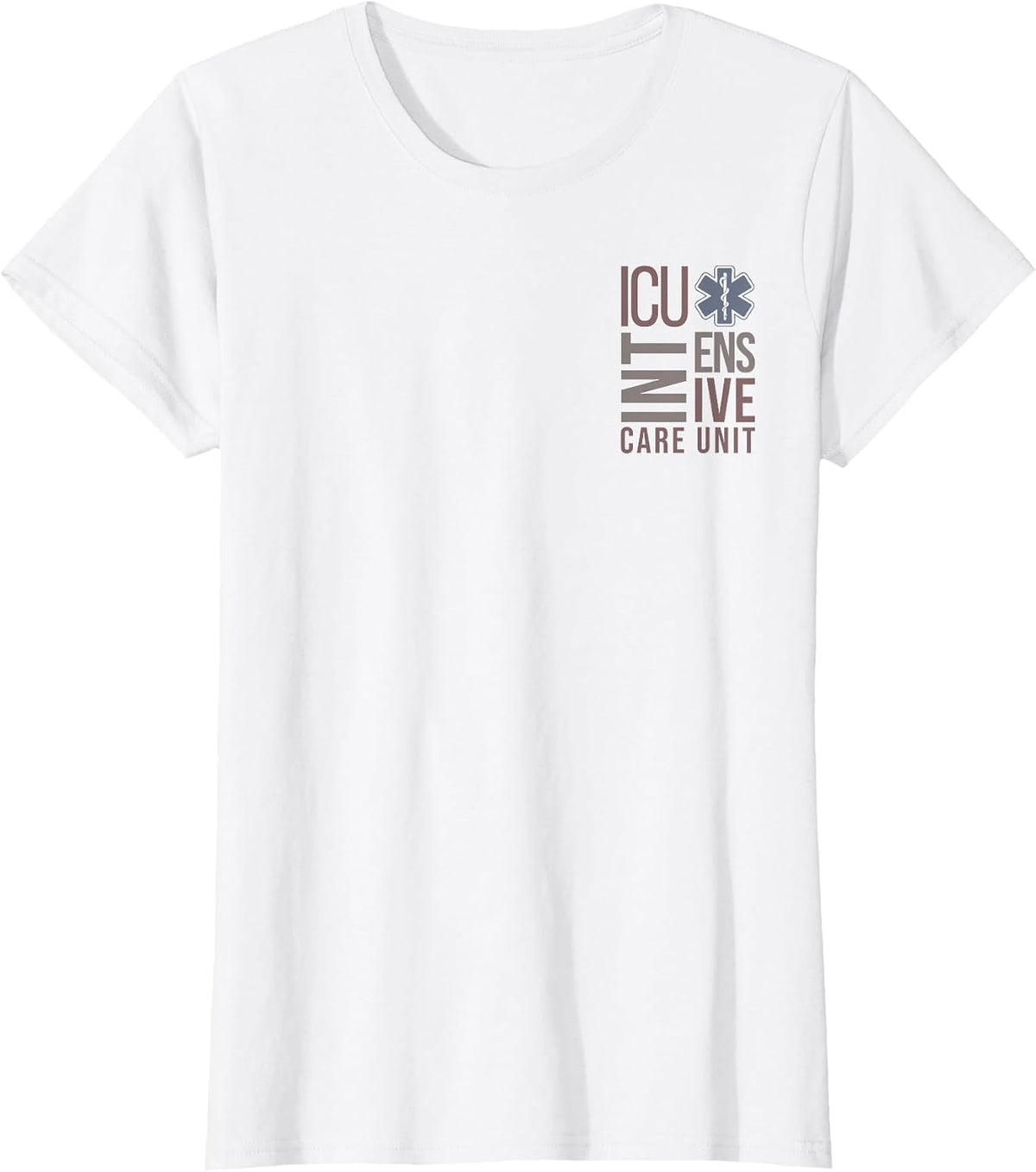 ICU Registered Nurse Intensive Care Unit RN Staff ICU Nurse T-Shirt - White