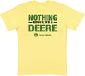 John Deere Mens Womens Unisex Tee T-Shirt 'Nothing Runs Like A Deere' - Yellow, Small - As Pictured