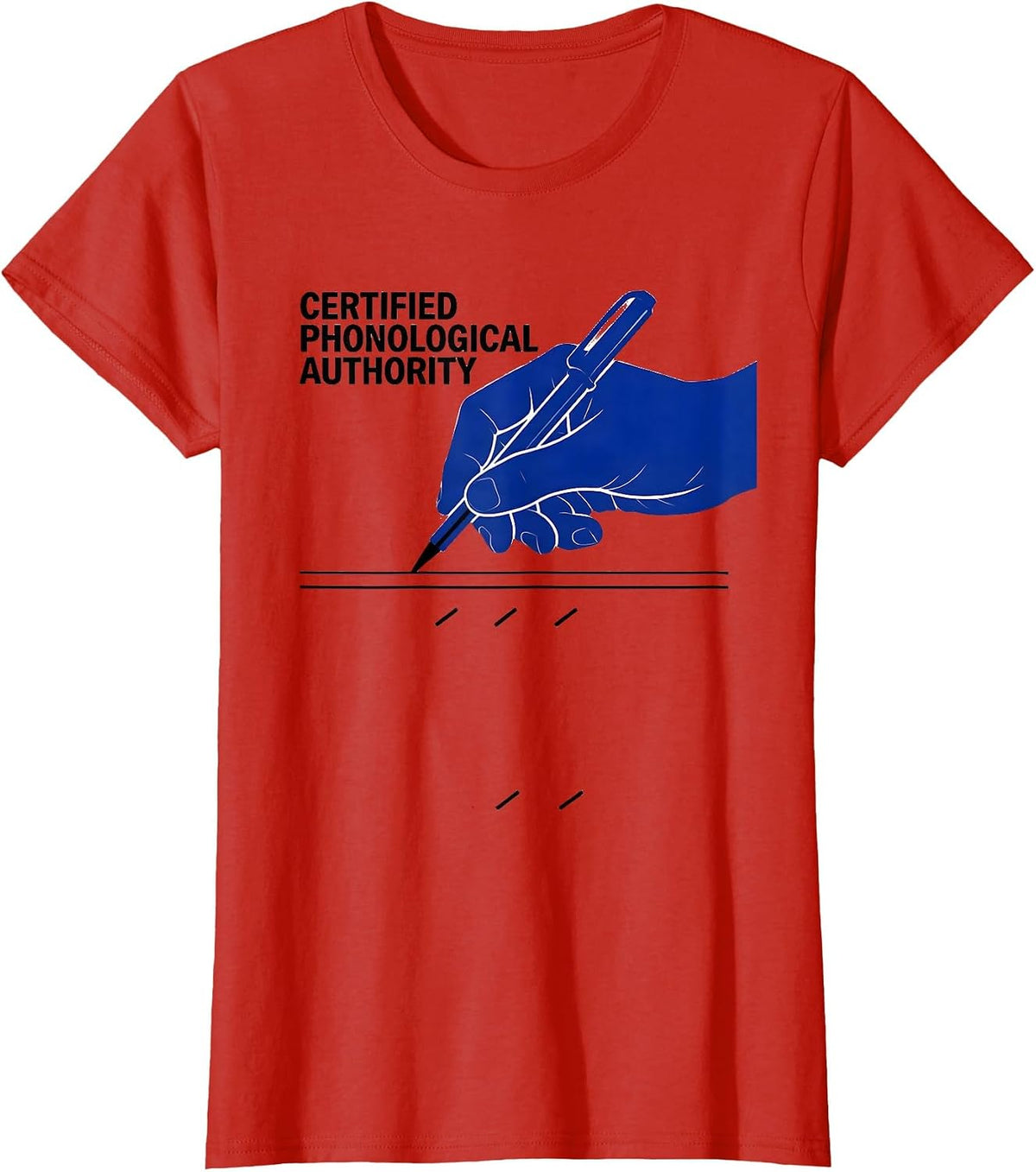 Certified Phonological Authority Retro Speech-Language T-Shirt - Red