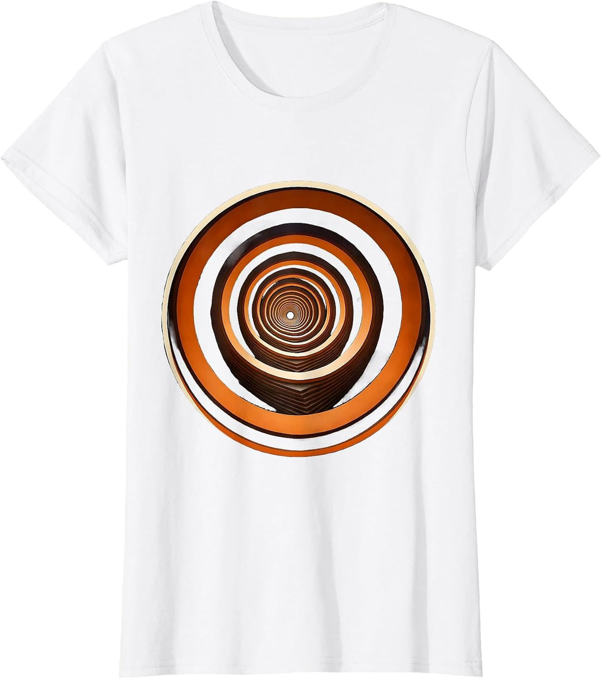 Women's Spiral Staircase Bottom Up Architecture Design T-Shirt - White