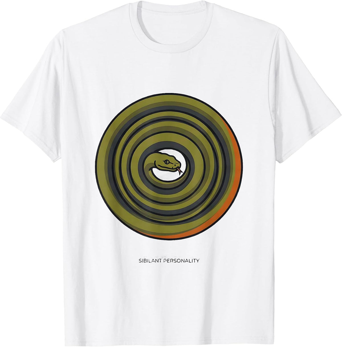 Men's Sibilant Personality Editorial Conceptual Speech Language T-Shirt - White