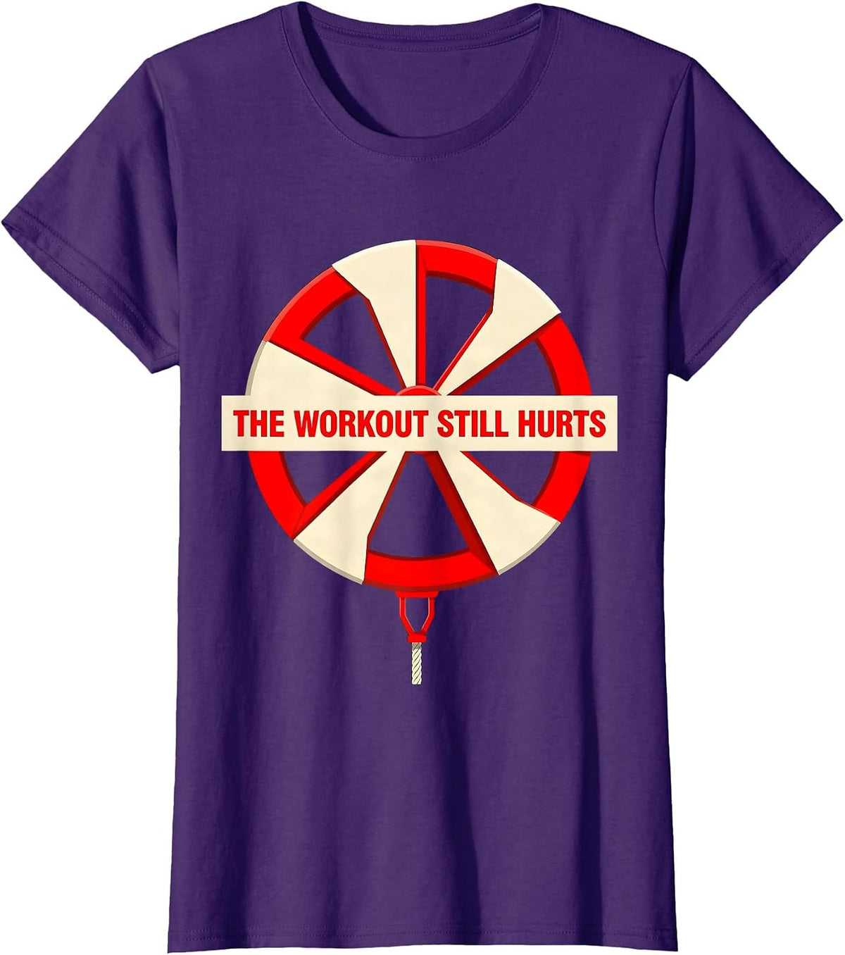 Women's The Workout Still Hurts Funny Gym Weightlifting Workout T-Shirt - Purple