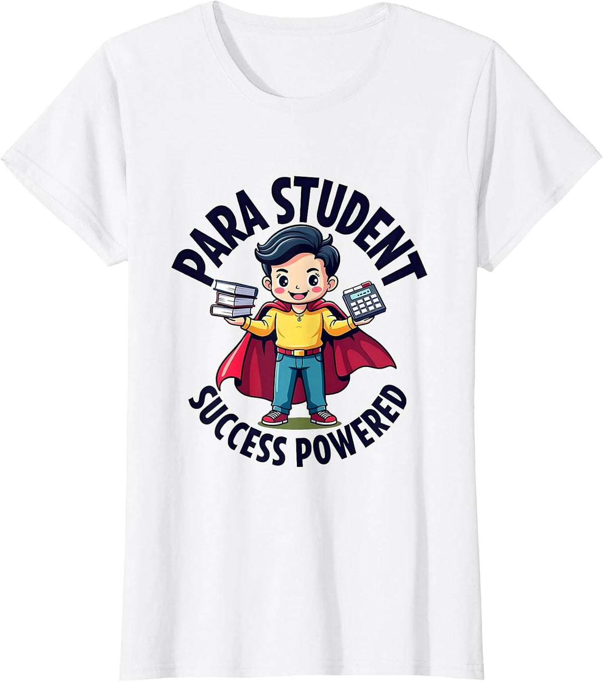 Para Student Success Powered Educational Design T-Shirt - White