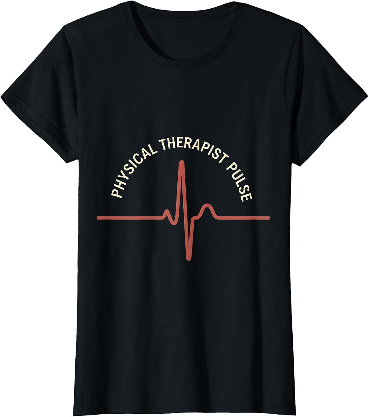 Physical Therapist Pulse Minimalist Occupational Pride Gift T-Shirt - Black