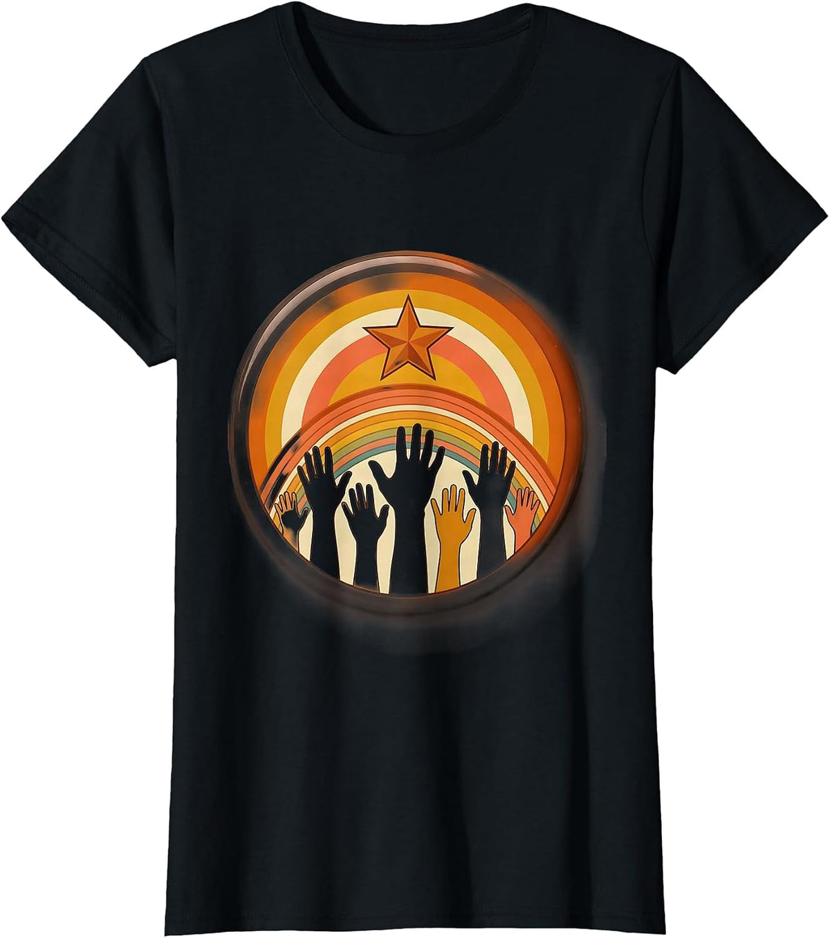 SPED Teacher Reaching for the Stars Graphic T-Shirt - Black