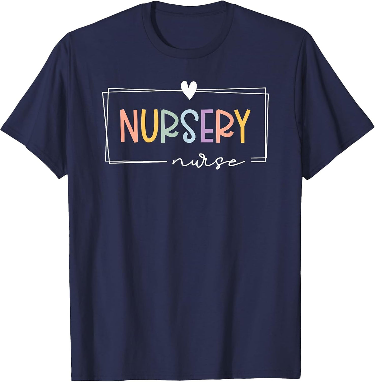 Nursery Nurse Tiny Humans Newborn Nurse T-Shirt - Navy Blue