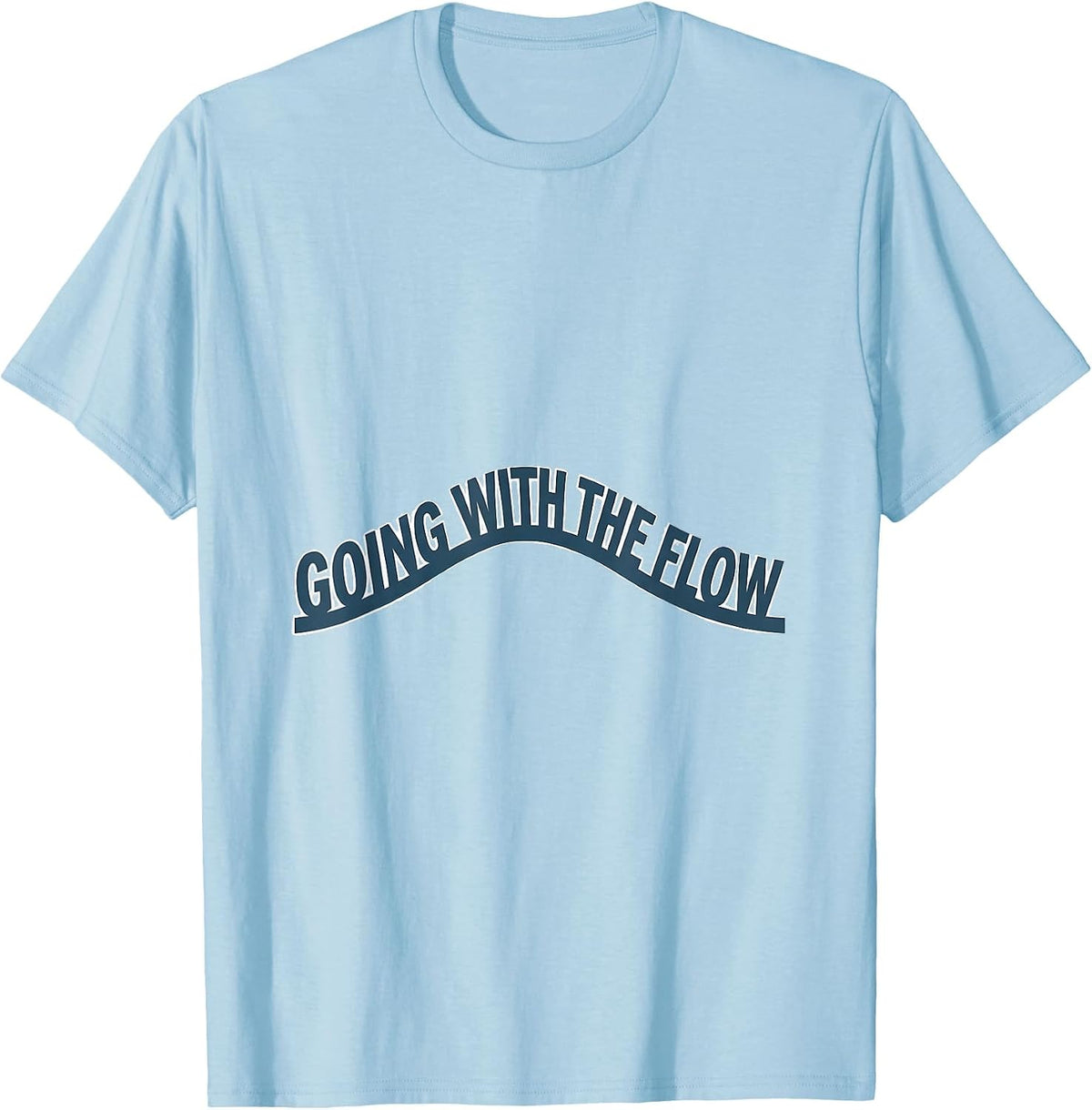 Men's Going With The Flow Funny Duck Pun Novelty Humor Gift T-Shirt - Baby Blue