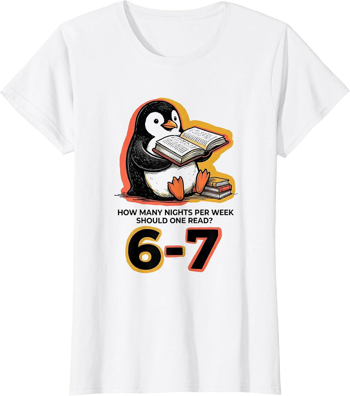 How Many Nights Per Week Should One Read? 6-7 Teacher T-Shirt - White