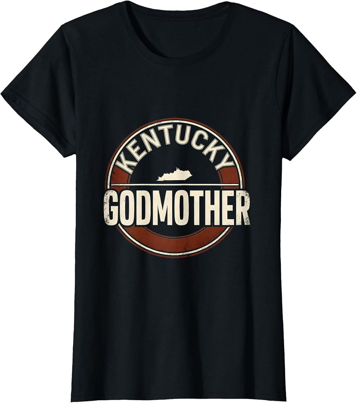 Women's Kentucky Godmother Vintage State Pride Kentucky Dad T-Shirt - Black