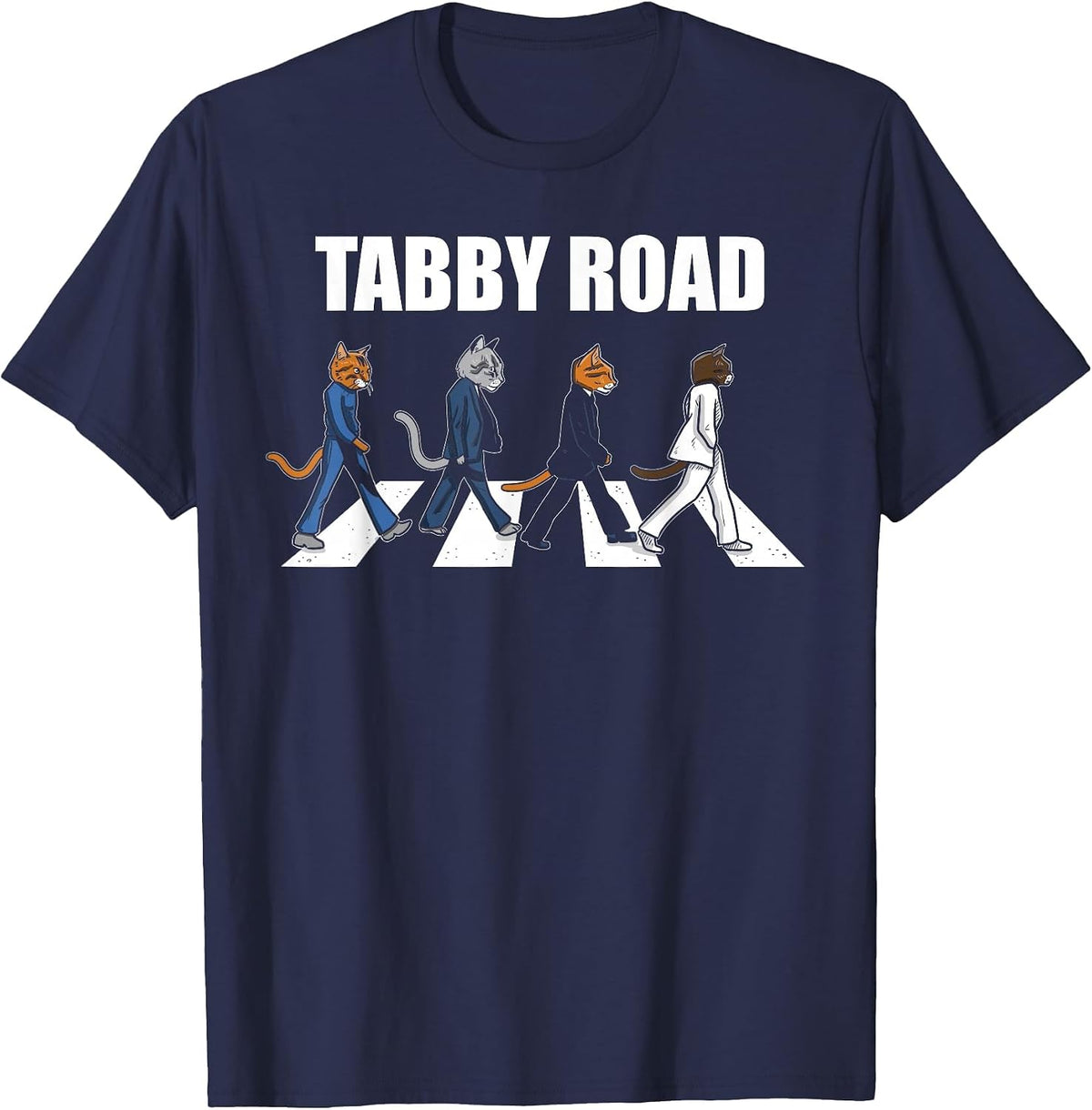 Tabby Road Cool Cats T-Shirt - Navy Blue