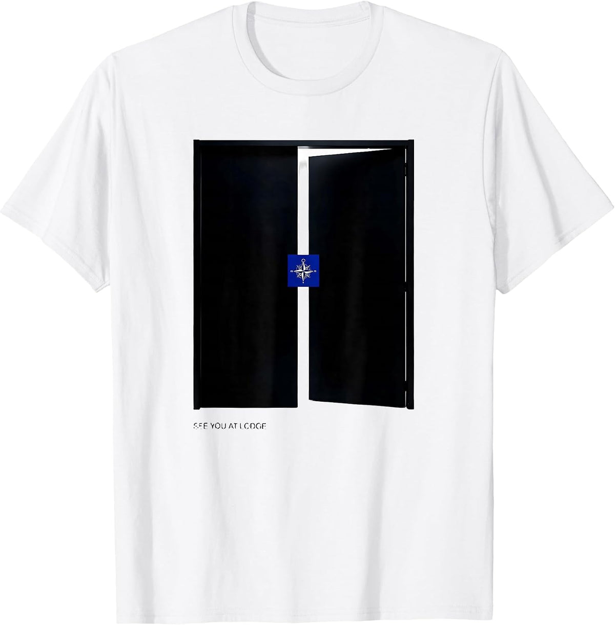 Men's See You At Lodge Masonic Square & Compass Freemason T-Shirt - White