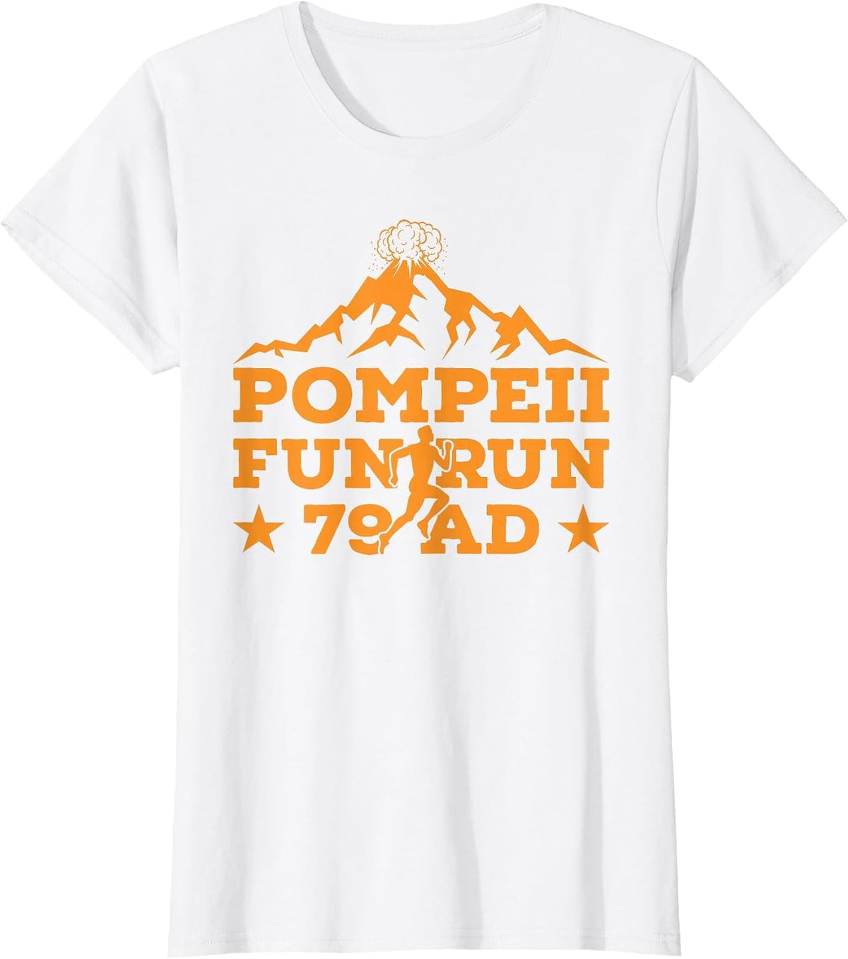 Pompeii Fun Run Geography Volcanologist Volcanology Apparel T-Shirt - White