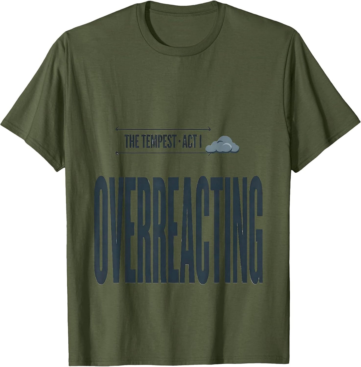 The Tempest, Act I: Overreacting Editorial Conceptual T-Shirt - Olive Green
