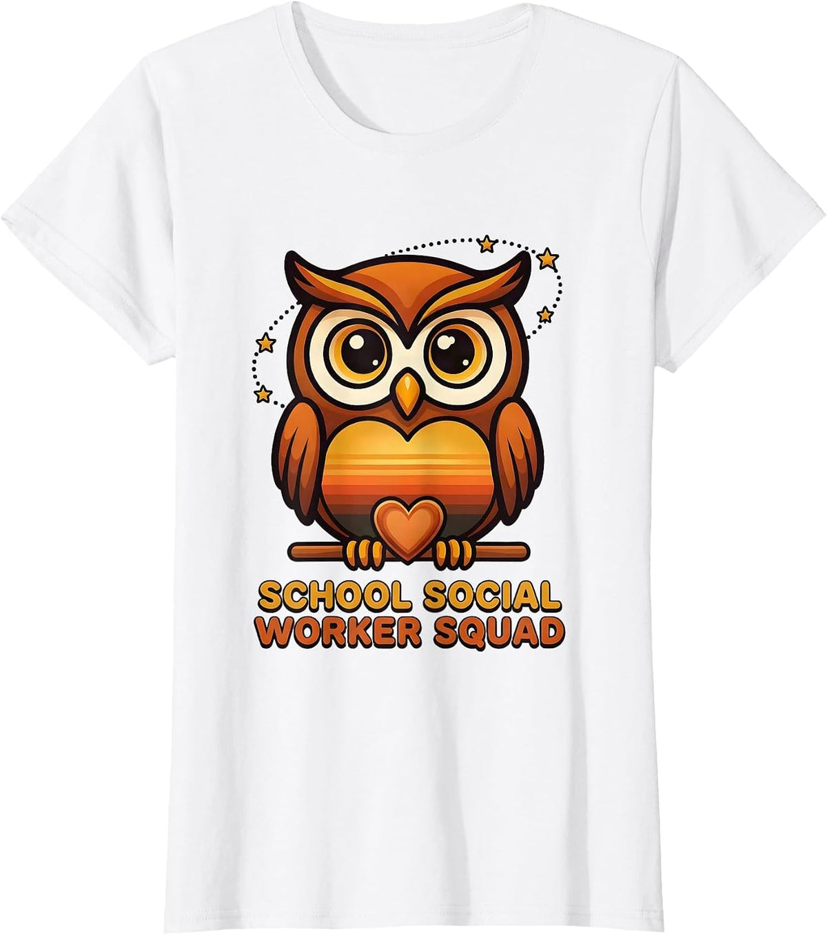 School Social Worker Squad Retro 70s Counselor Appreciation T-Shirt - White