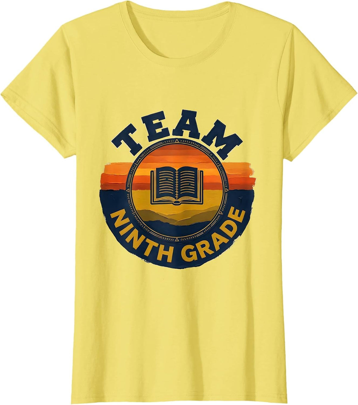 Team Ninth Grade Retro Teacher Back To School T-Shirt - Lemon Yellow