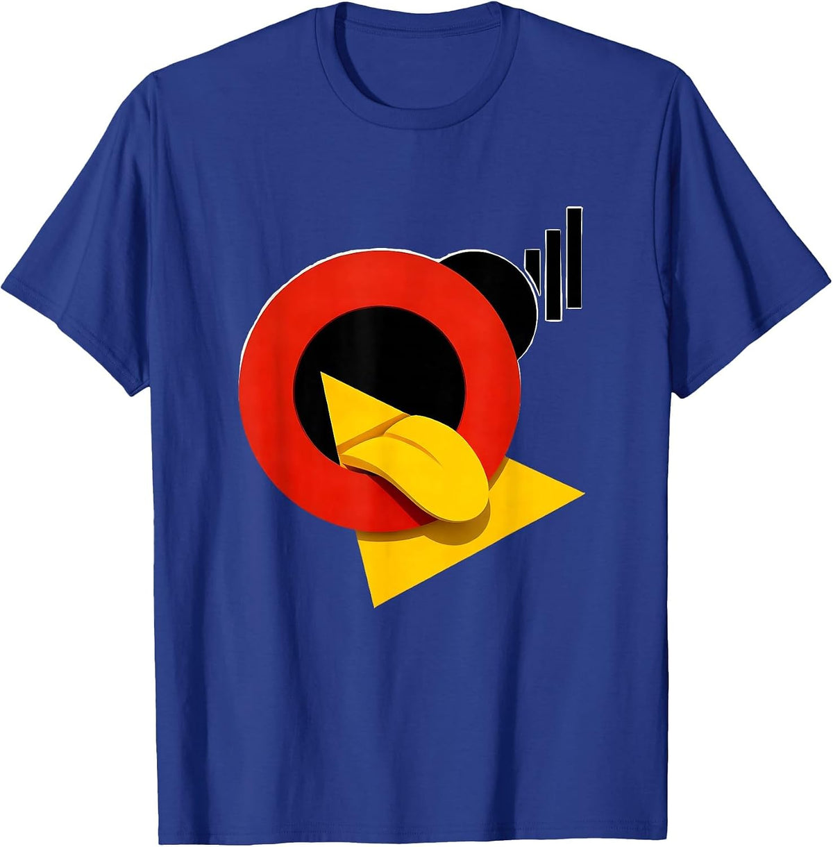 Men's Asymmetric Speech Instrument Retro Cute SLP Workwear T-Shirt - Royal Blue