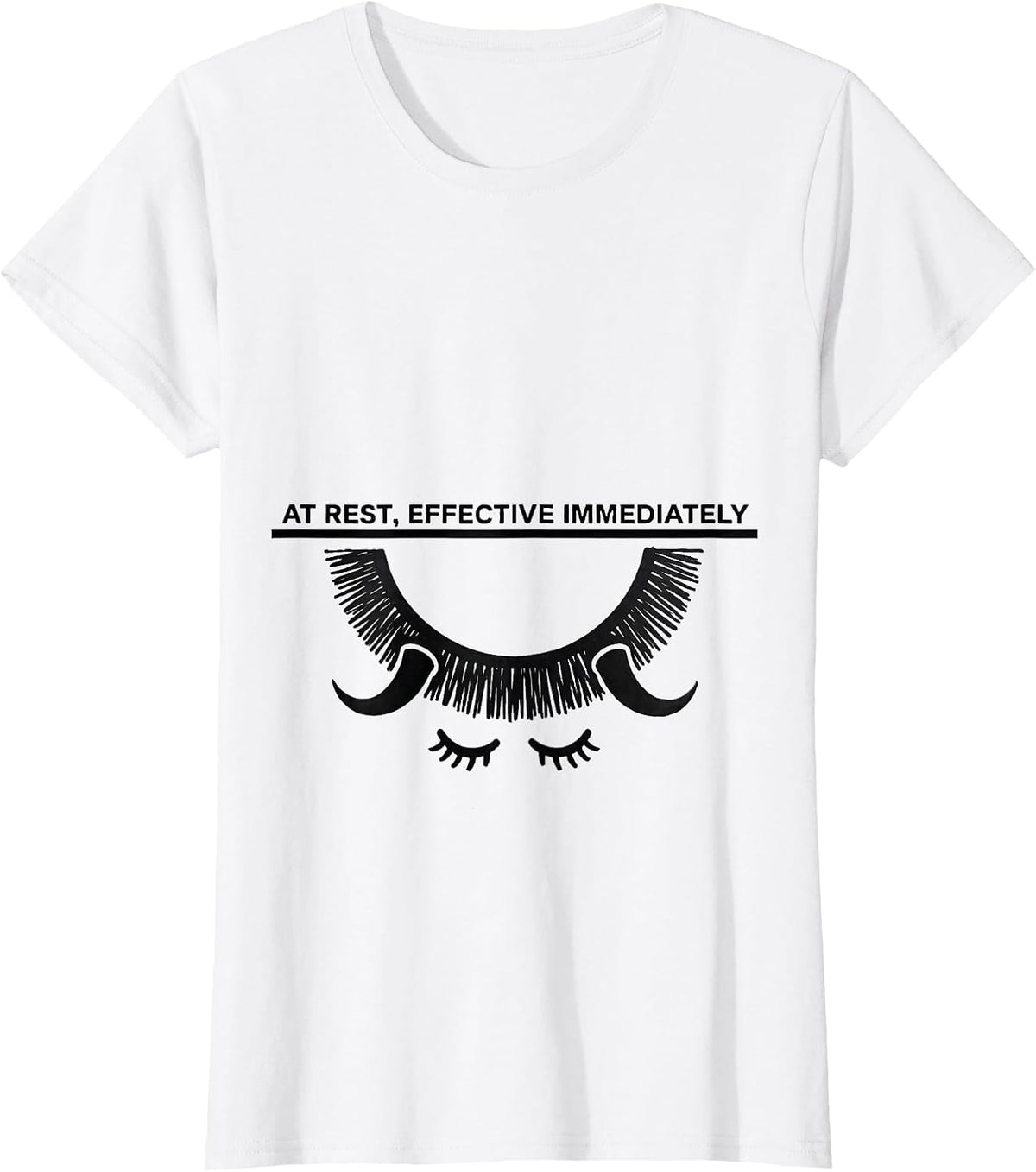 Women's At Rest Effective Immediately Funny Highland Cow Lover Gift T-Shirt - White