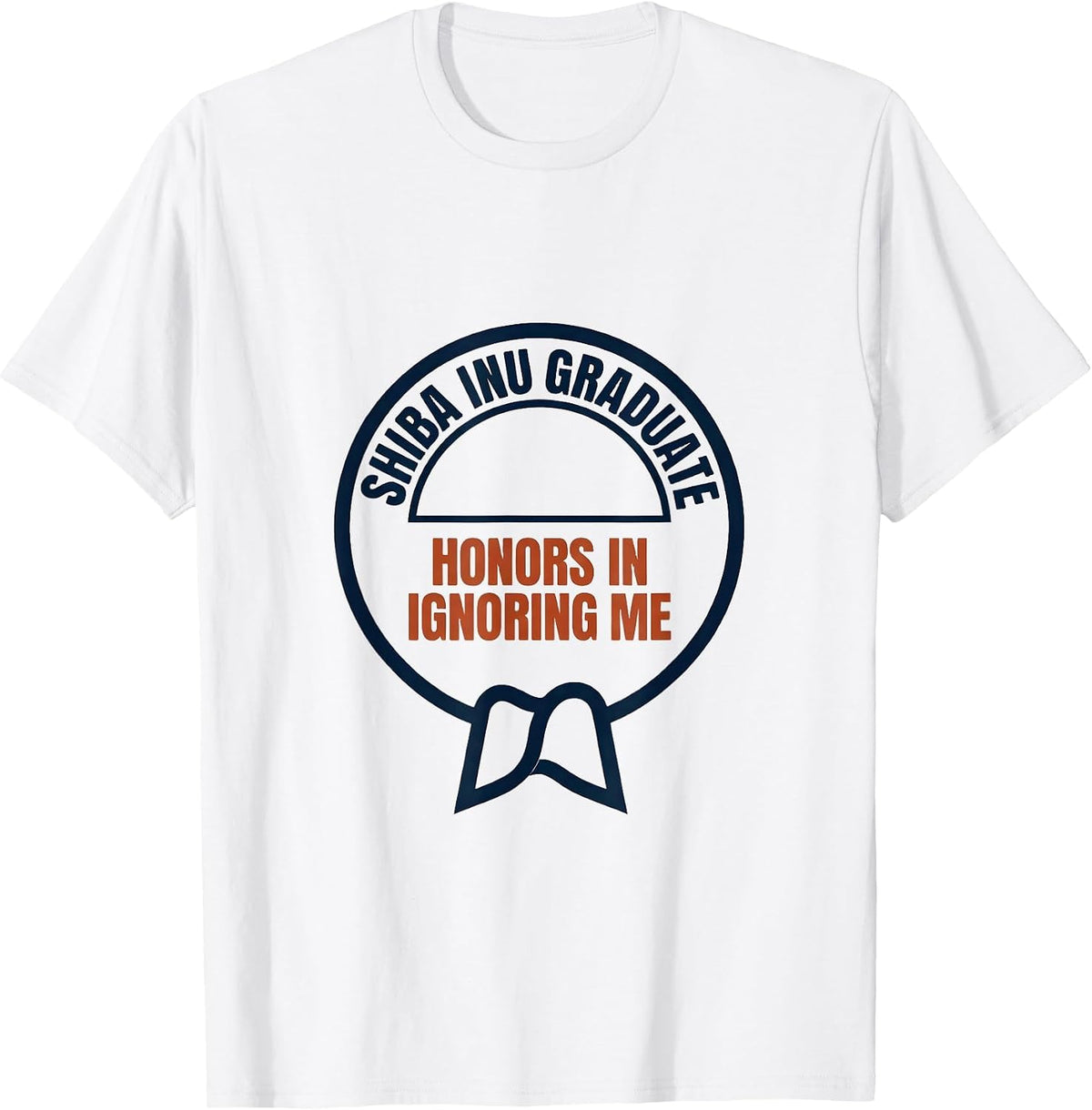 Men's Shiba Inu Graduate, Honors In Ignoring Me Funny Dog Lover T-Shirt - White
