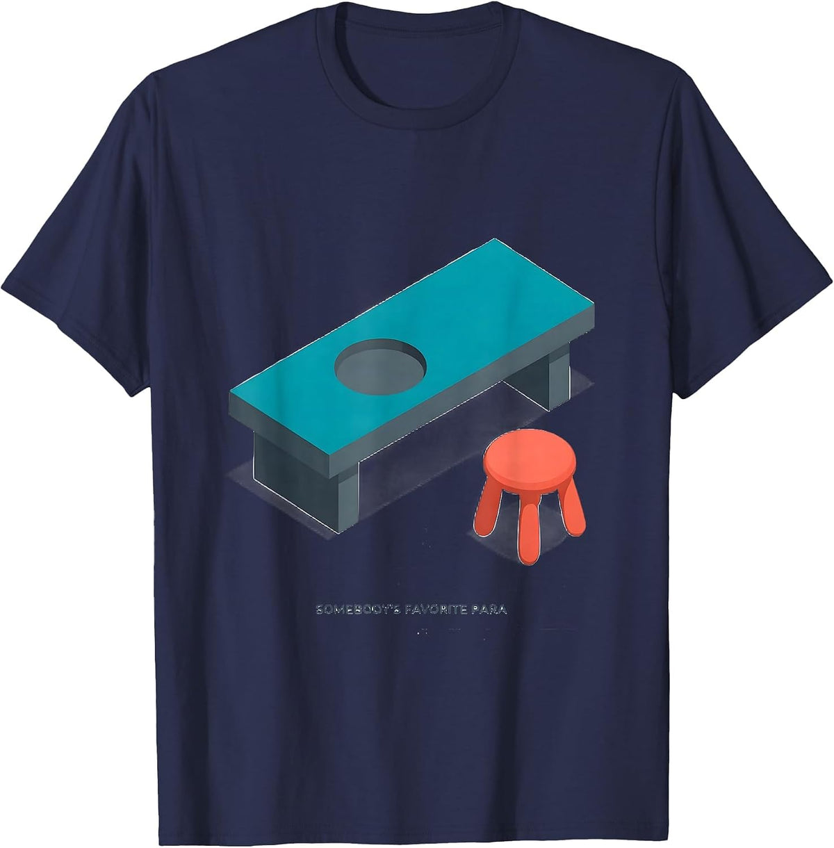 Men's Somebody's Favorite Para Funny Paraprofessional School Aide T-Shirt - Navy Blue