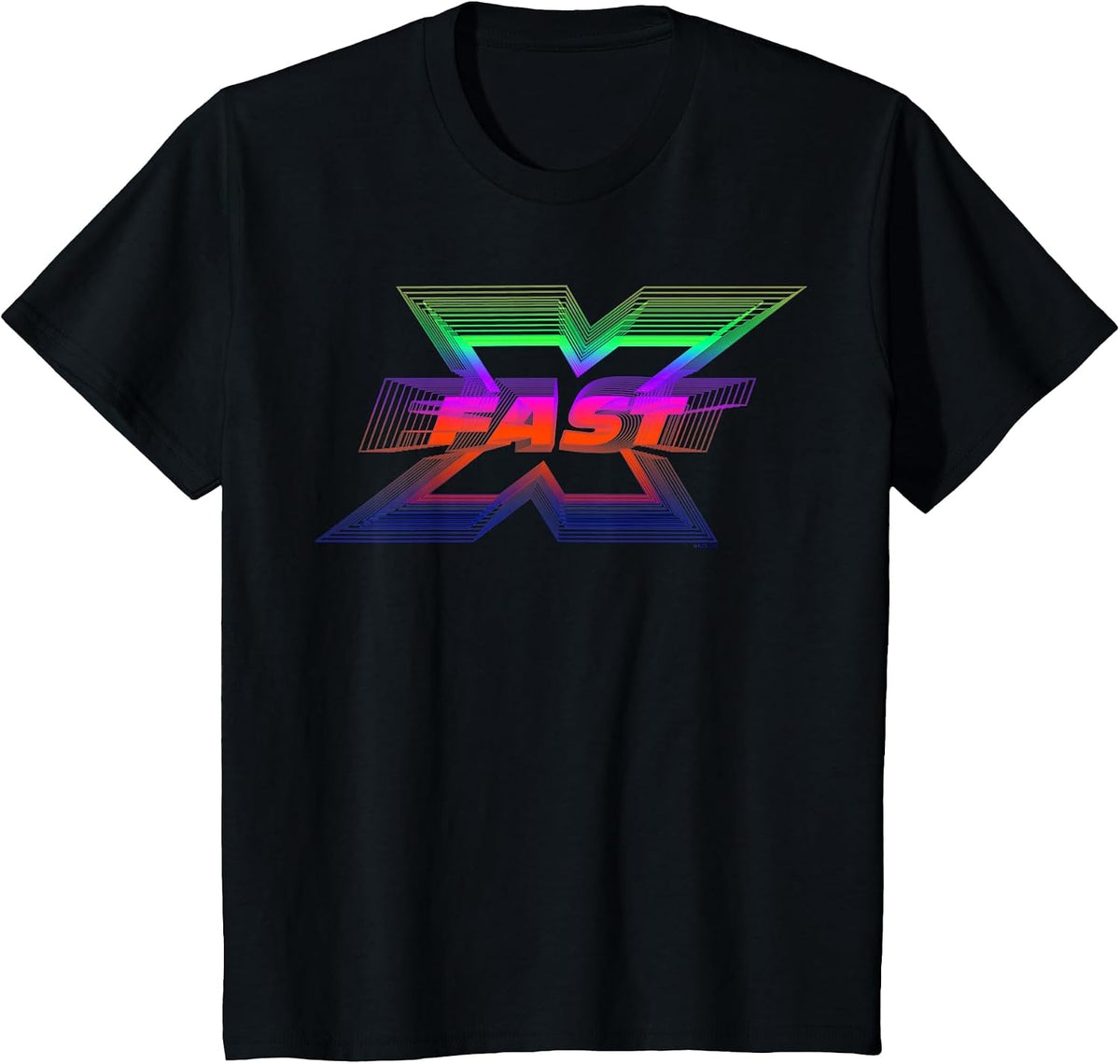 Fast X Gradient Logo T-Shirt - Black