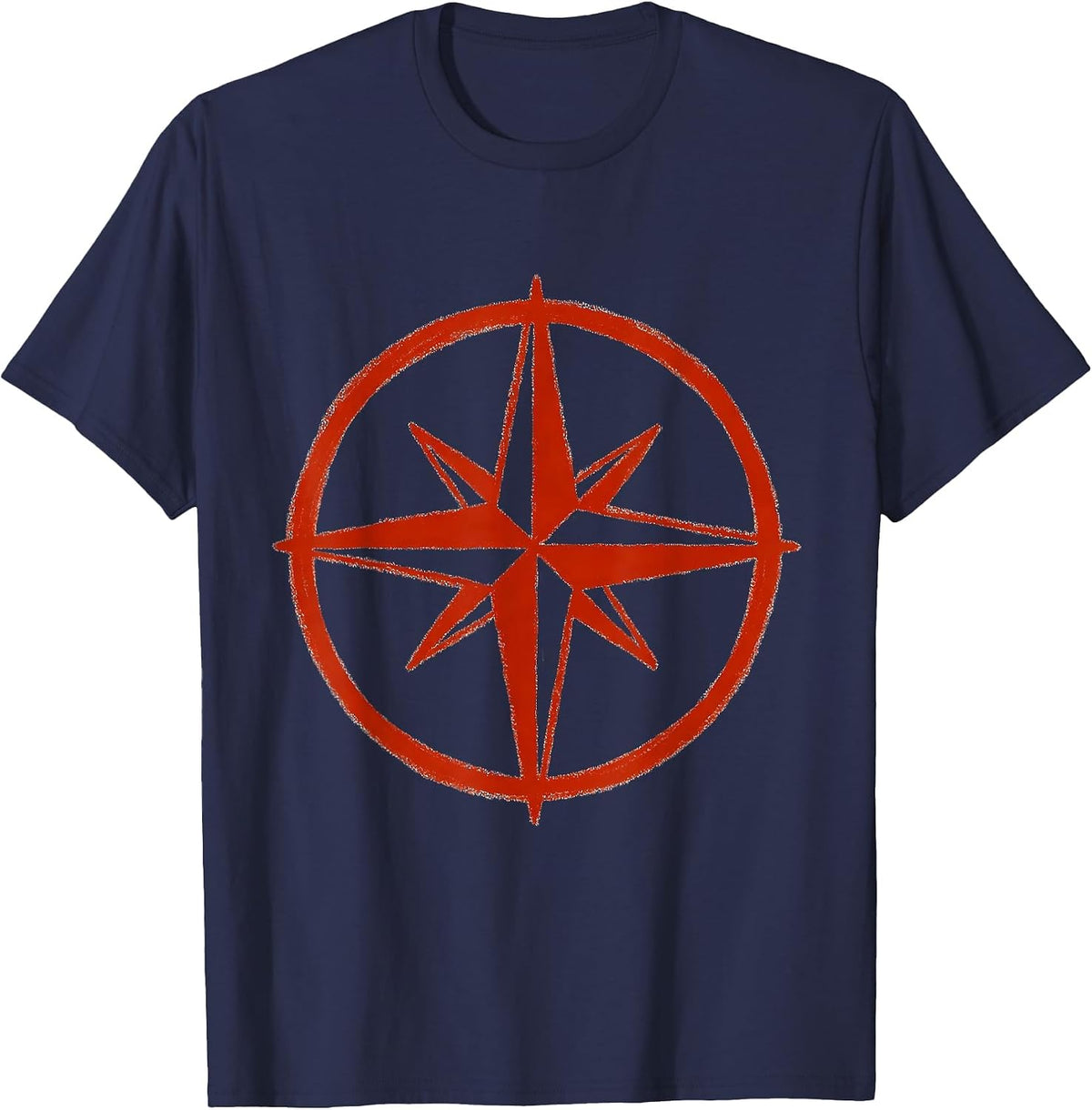 Men's Crayon Compass Rose Special Education Teacher T-Shirt - Navy Blue