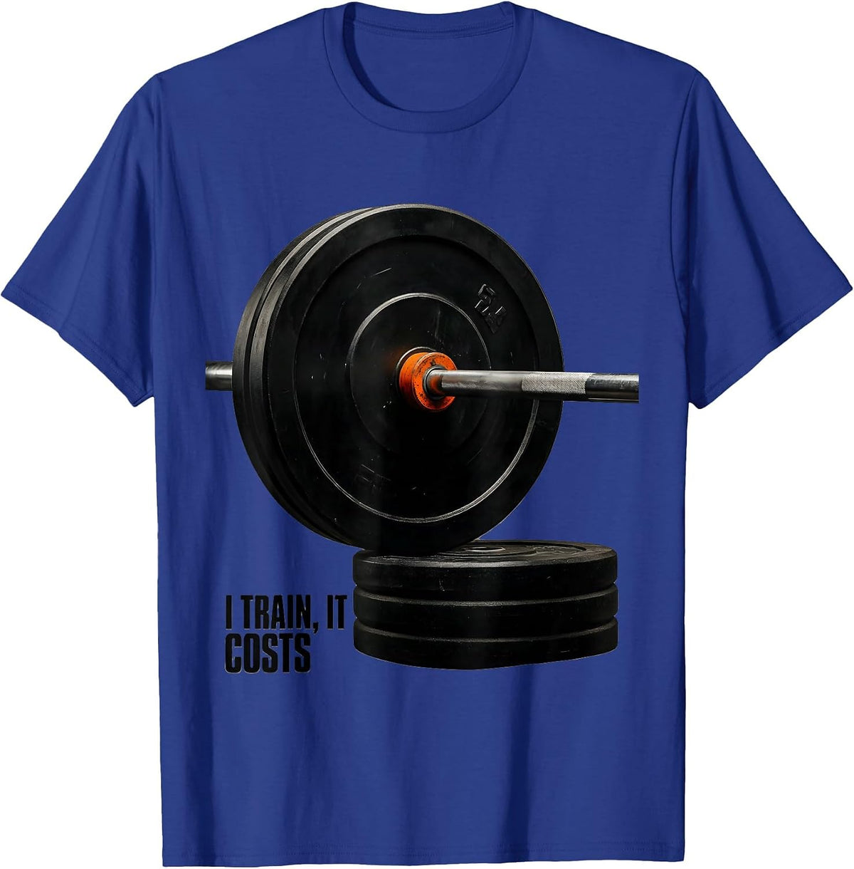Men's I Train It Costs Funny Gym Workout Humor Weightlifting T-Shirt - Royal Blue