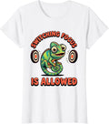 Women's Switching Focus Is Allowed Cartoon Chameleon ADHD Autism T-Shirt - White