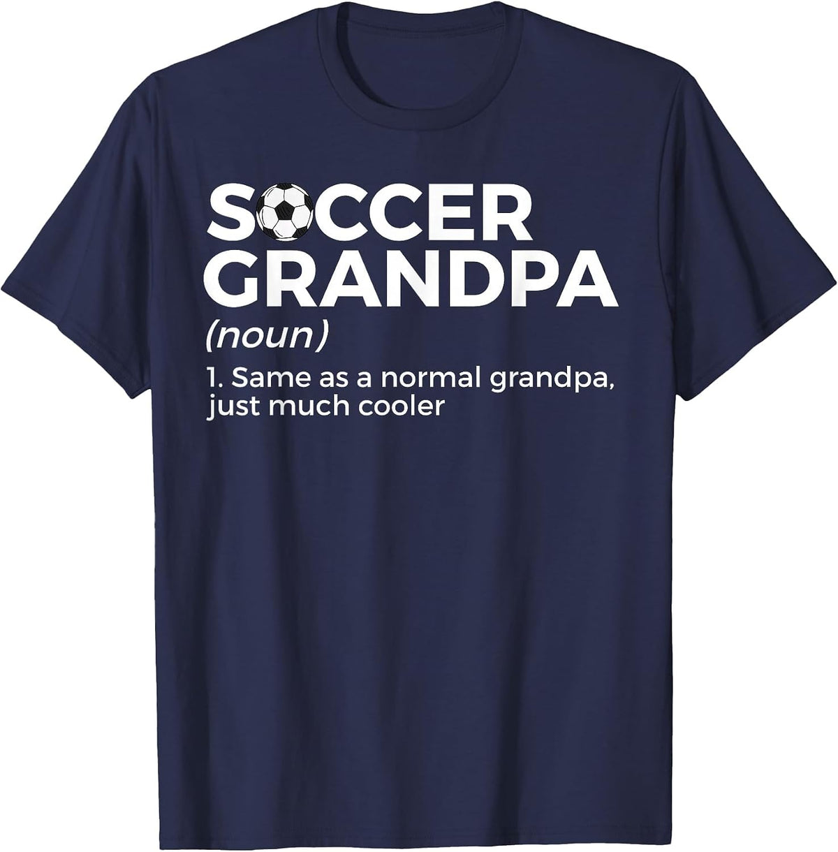 Funny Soccer Grandpa Definition T-Shirt - Navy Blue