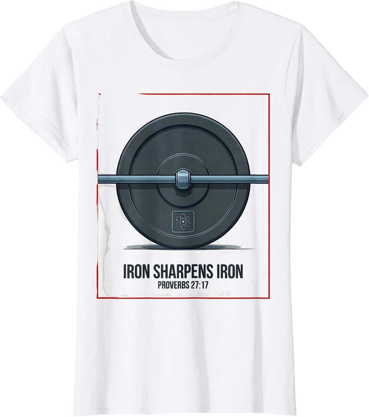Iron Sharpens Iron Proverbs 27:17 Christian Men Gym Workout T-Shirt - White